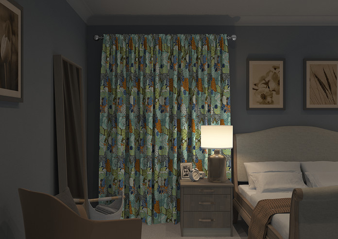 Phoebe, Aqua - Made to Measure Curtains - Image 7